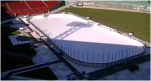 Ice skating rink with Benchmark Foam Geofoam beneath