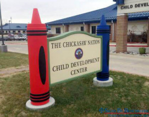 Signs By Benchmark replica crayon preschool sign