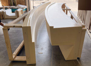 Benchmark Foam forms barrier bench