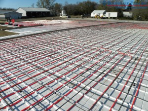 Installed Benchmark Foam Thermo-Snap (patented) in floor heat insulation panels