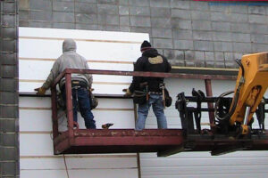 Exterior installation of Benchmark Foam PreFirred insulation