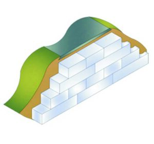 Geofoam blocks under a road with embankments