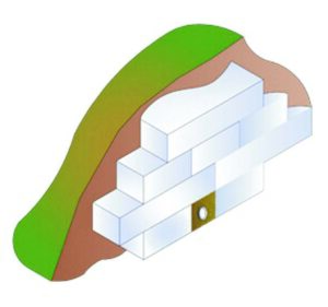 Illustration of Geofoam blocks used for underground utilities